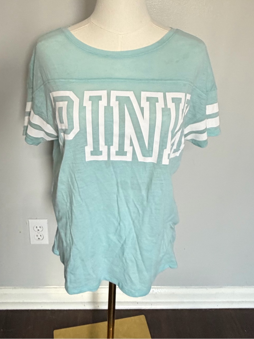 PINK Victoria's Secret Seafoam Spirit Jersey Tee XS